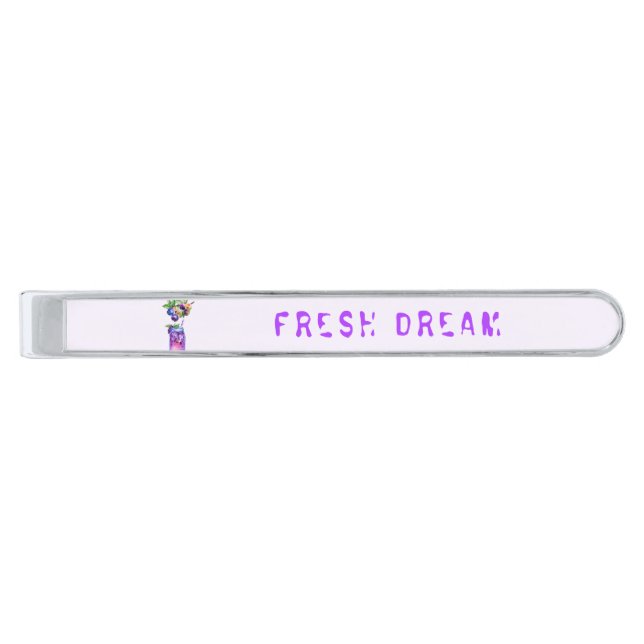 Fresh Blueberry Drink Tie Bar - Custom Text (Front)