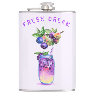Fresh Blueberry Juice Cool Drink Flask