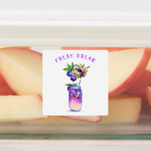 Fresh Blueberry Juice Cool Drink - Summer Cocktail Labels