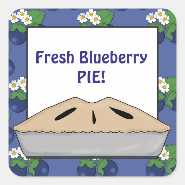 Fresh Blueberry pie vendors sticker (Front)