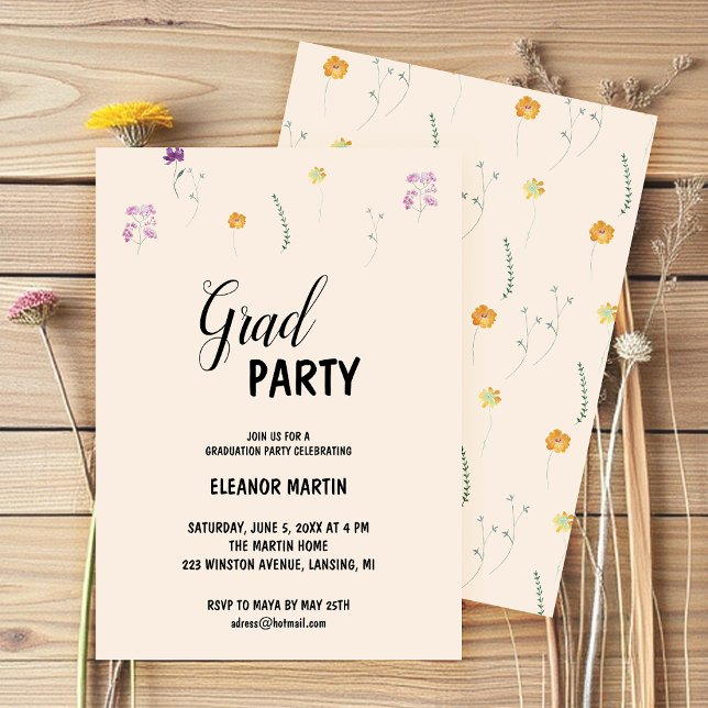 Fresh Blush Wildflowers Invitation (Creator Uploaded)