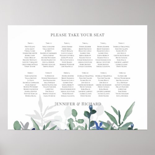 Fresh boho greenery foliage border poster