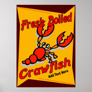 Fresh Boiled Crawfish Poster
