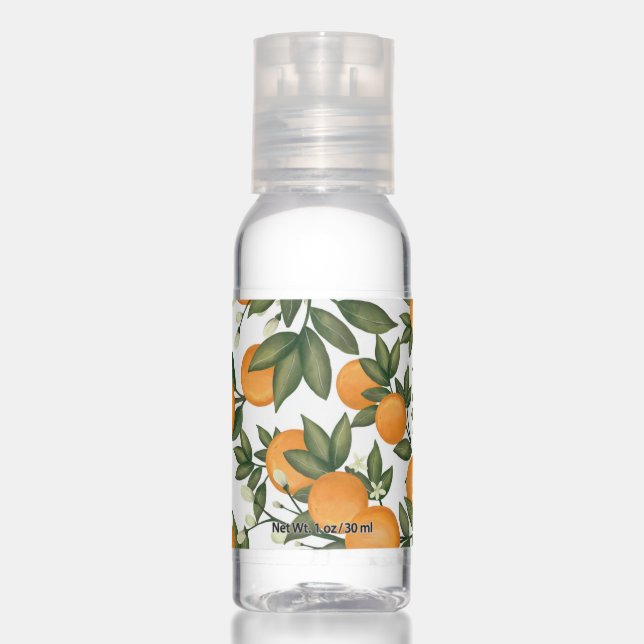 Fresh Botanical Citrus Summer Orange Greenery Hand Sanitizer (Front)