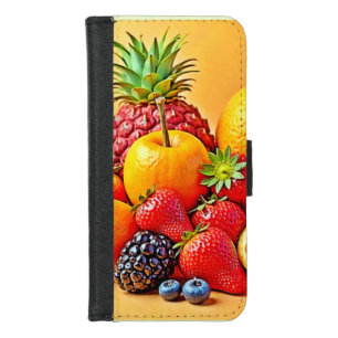 Fresh Bounty: Vibrant Fruit Harvest Design  iPhone 8/7 Wallet Case