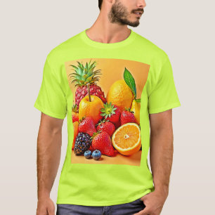 Fresh Bounty: Vibrant Fruit Harvest Design  T-Shirt
