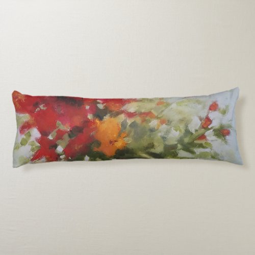 Fresh Bouquet Flowers Watercolor Artwork Floral Body Pillow