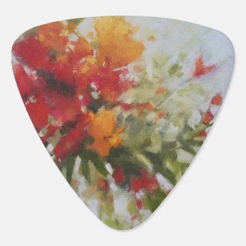 Fresh Bouquet Flowers Watercolor Artwork Floral Guitar Pick