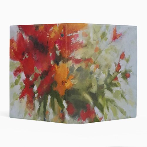 Fresh Bouquet Flowers Watercolor Artwork Floral Mini Binder