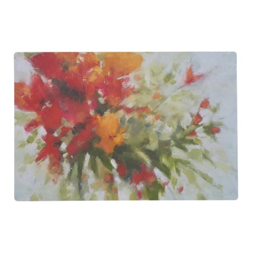 Fresh Bouquet Flowers Watercolor Artwork Floral Placemat