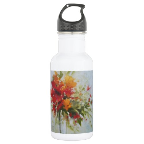 Fresh Bouquet Flowers Watercolor Artwork Floral Stainless Steel Water Bottle