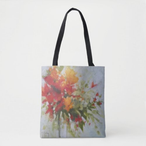 Fresh Bouquet Flowers Watercolor Artwork Floral Tote Bag