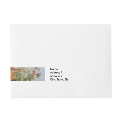 Fresh Bouquet Flowers Watercolor Artwork Floral Wrap Around Address Label