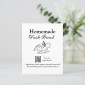 Fresh bread bakery add name ingredients Q r code h (Standing Front)