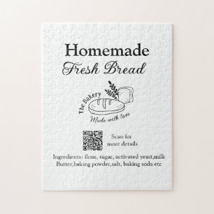 Fresh bread bakery add name ingredients Q r code h Jigsaw Puzzle