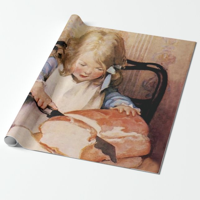 Fresh Bread by Jessie Willcox Smith Wrapping Paper (Unrolled)
