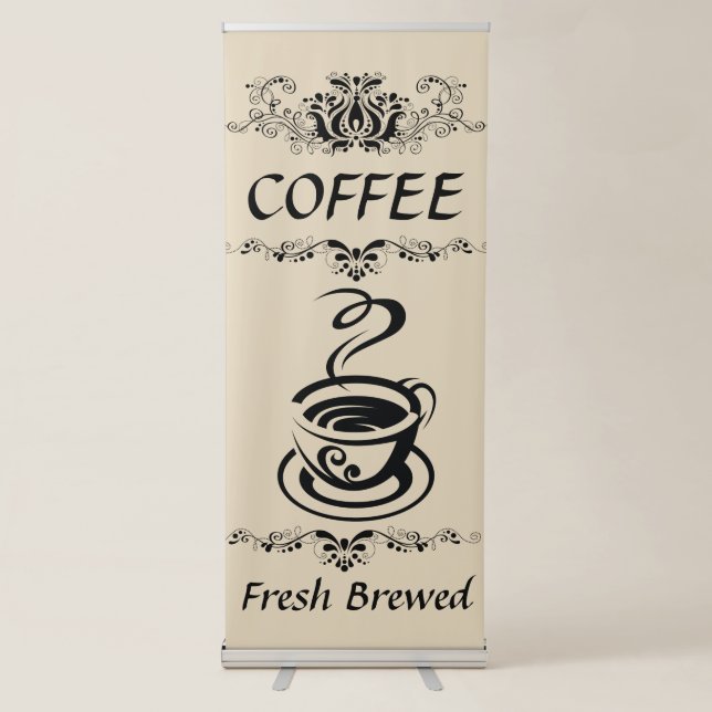 Fresh Brewed coffee shop sales banner (Front)