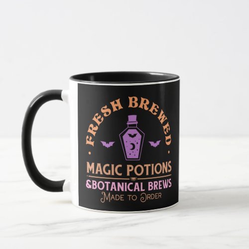 Fresh Brewed Magic Potions Botanical Halloween Mug
