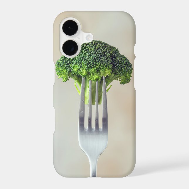 Fresh Broccoli On a Fork  iPhone Case (Back)