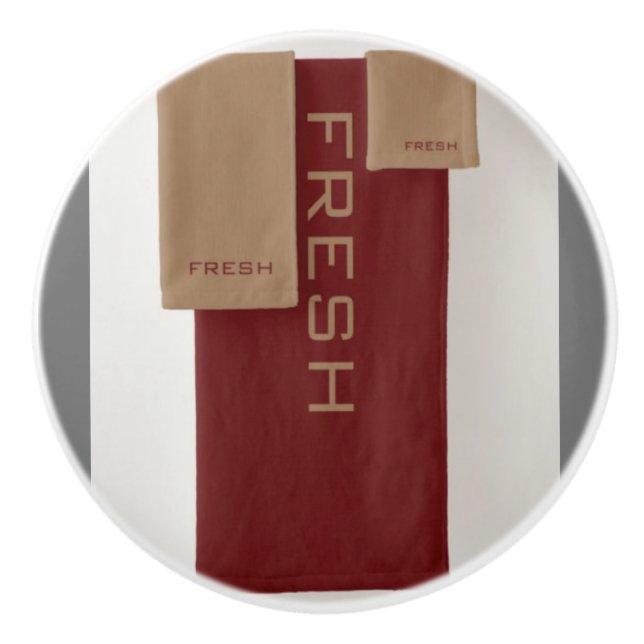 FRESH Brown Beige Round  Ceramic Knob (Front)