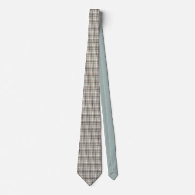 Fresh Brown Green Plaid Neck Tie (Front)