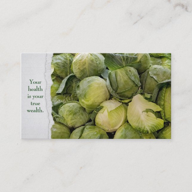 fresh cabbage heads business card (Front)