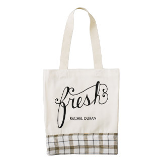 fresh calligraphy tote bag