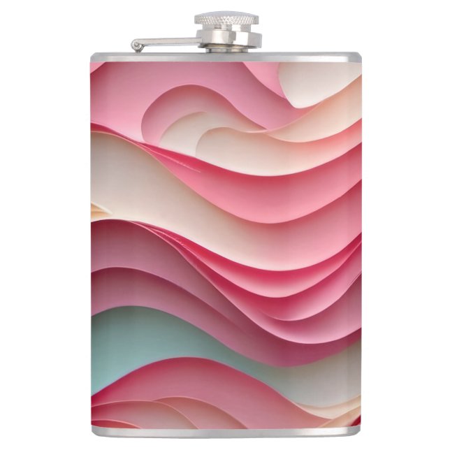 Fresh Candy Colored Waves Flask (Front)