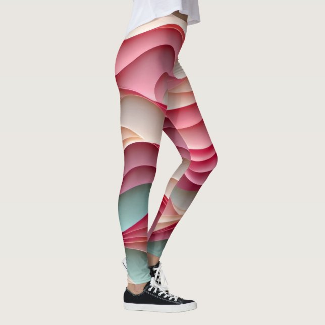 Fresh Candy Colored Waves Leggings (Right)