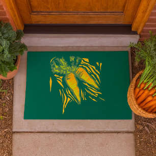 Fresh Carrot Colorful Vegetable Art Doormat
