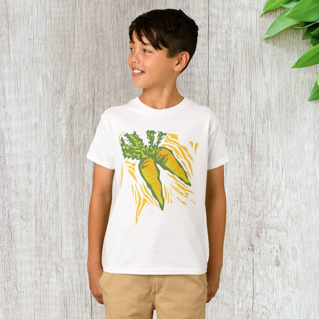 Fresh Carrot Colorful Vegetable Art T-Shirt (Creator Uploaded)