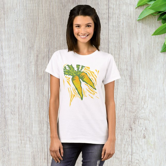Fresh Carrot Colorful Vegetable Art T-Shirt (Creator Uploaded)