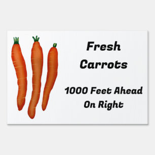 Fresh Carrots, Custom Yard Signs