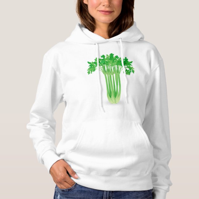 Fresh Celery Womens Hoodie (Front)