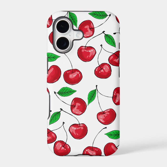 Fresh cherries pattern iphone case (Back)