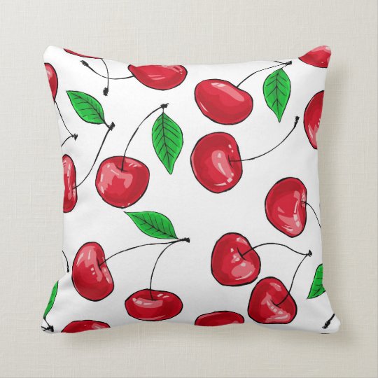 Ribbon Cherries Hook Pillow main image 1