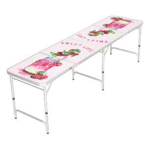 Fresh Cherry Drink Beer Pong Table Custom Text