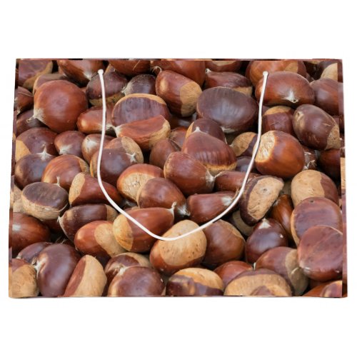 fresh chestnuts in autumn  large gift bag