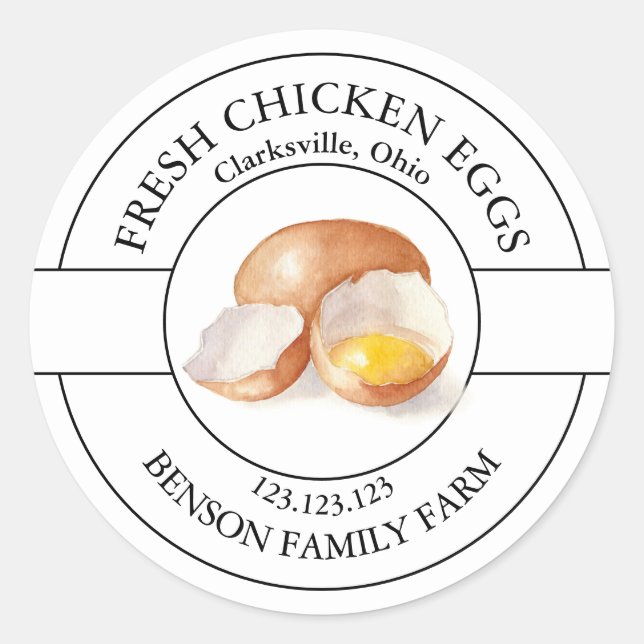 Fresh Chicken Eggs Label (Front)