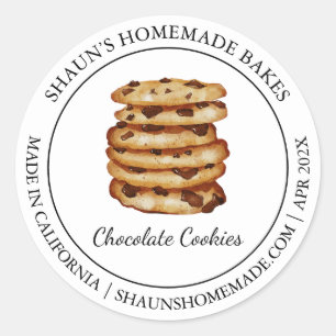 Fresh Chocolate Cookies Baking Modern label