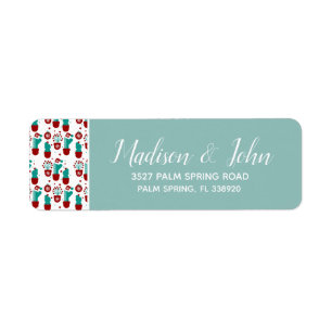 Fresh Christmas Cactus Plants Address Label