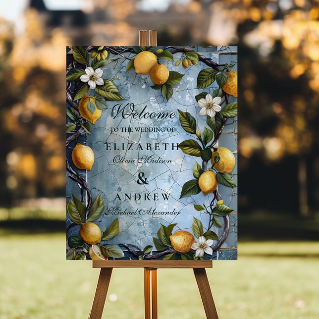 Fresh Citrus Botanical Wedding Foam Board (Creator Uploaded)