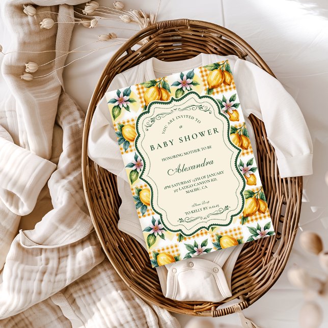 Fresh Citrus Floral Baby Shower Invitation (Creator Uploaded)