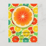 Fresh Citrus Fruit Design, Cute Colorful Postcard