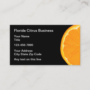 Fresh Citrus Orange Fruit Theme Business Card