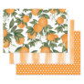 Fresh Citrus Orange Summer Botanical Greenery Wrapping Paper Sheets