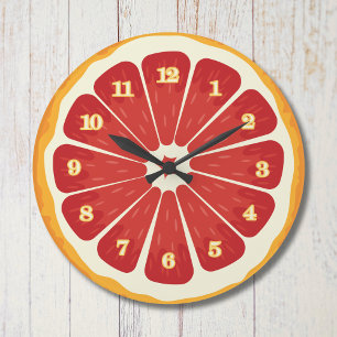Fresh Citrus Slice Kitchen Wall Clock   Decor 