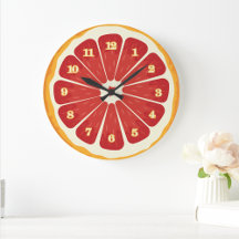 Fresh citrus Slice Round Wall Clock: kitchen decor