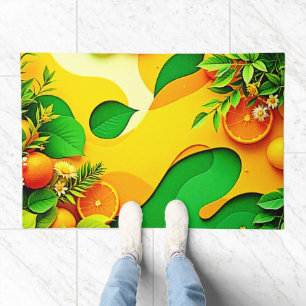Fresh Citrus Summer Vibes Art Doormat