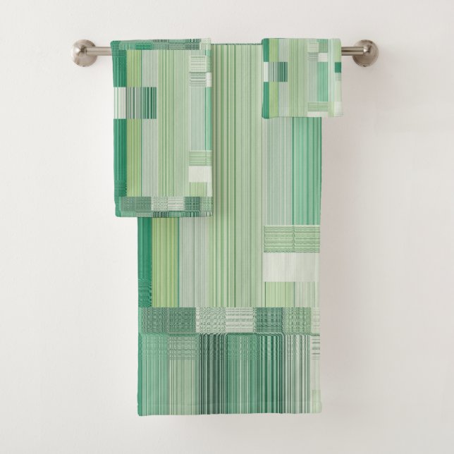 Fresh Clean Green Bath Towel Set (Insitu)